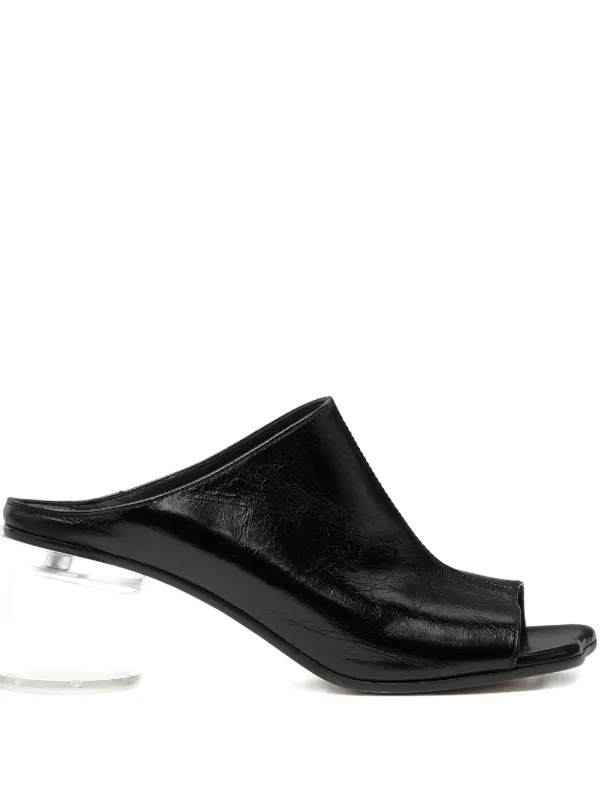 MM6 Maison Margiela Anatomic Mules in Black