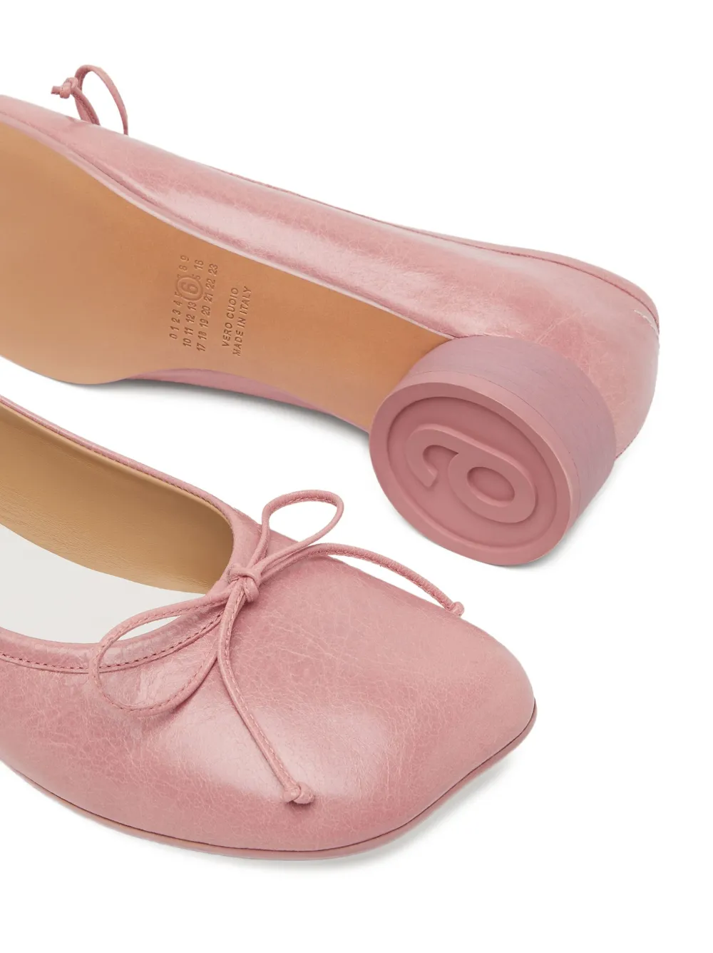 MM6 Maison Margiela Pumps met blokhak en strik Roze