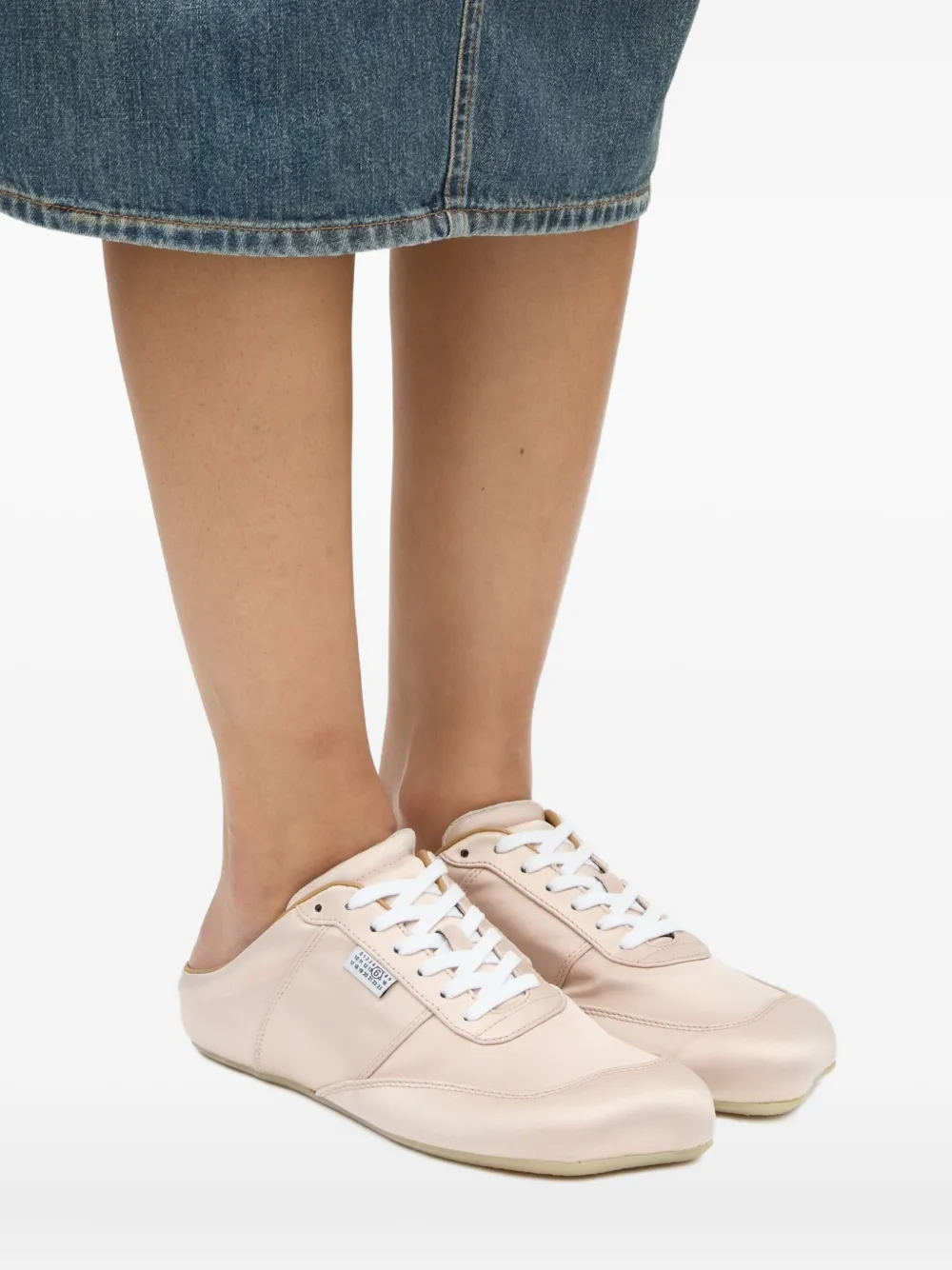 MM6 Maison Margiela Muiltjes met vierkante neus Beige
