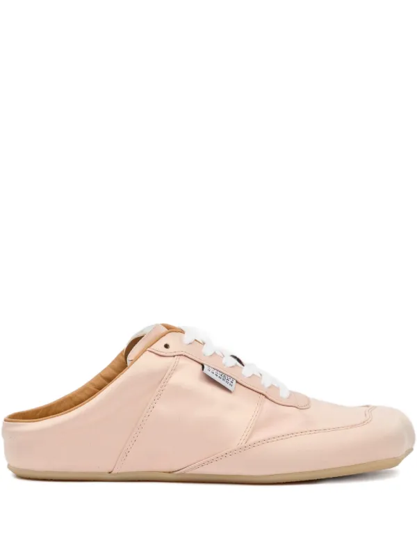 MM6 Maison Margiela Satin Factory Sneakers in Neutrals