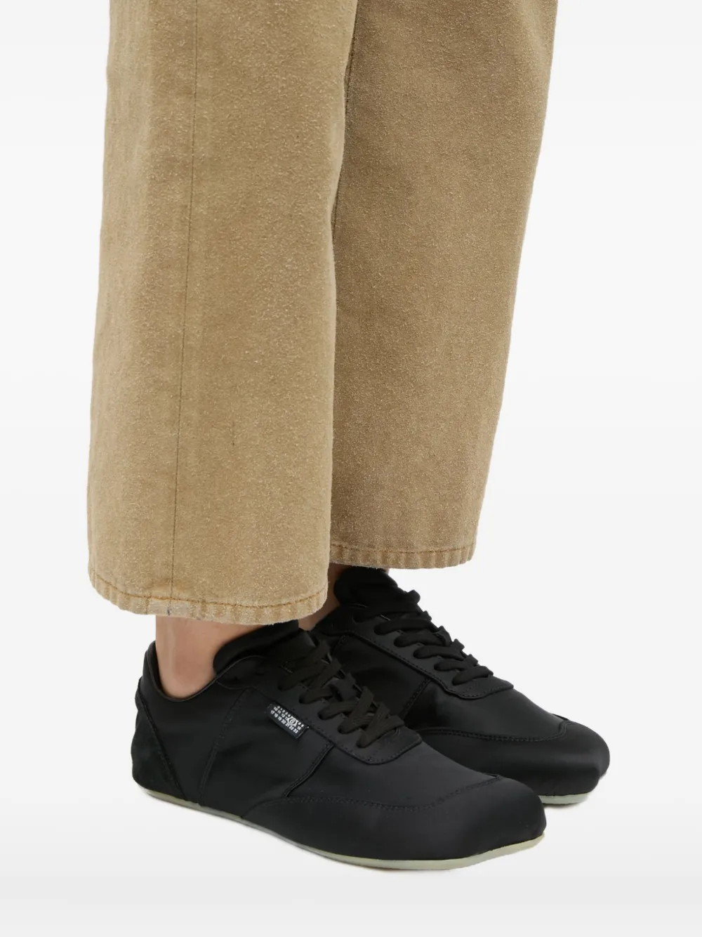 MM6 Maison Margiela Sneakers met suède vlak Zwart