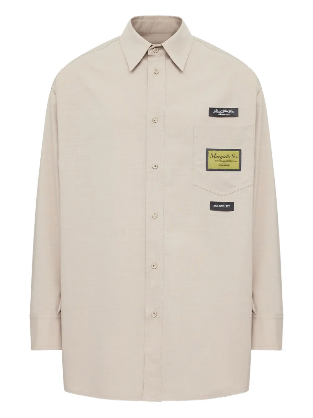 MM6 Maison Margiela long-sleeved shirt - Neutrals