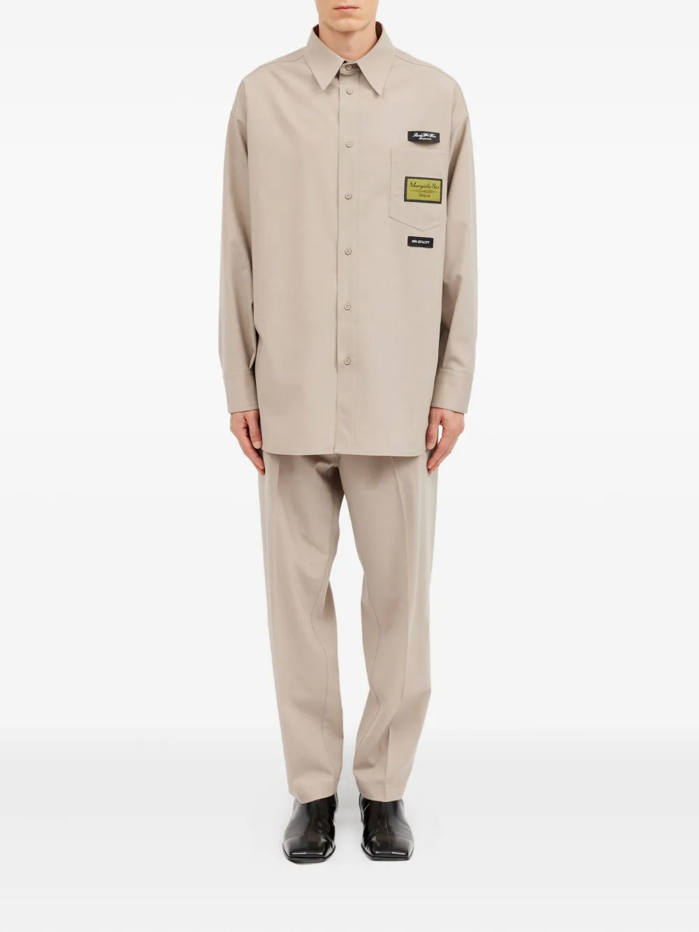 MM6 Maison Margiela Overhemd met lange mouwen - Beige