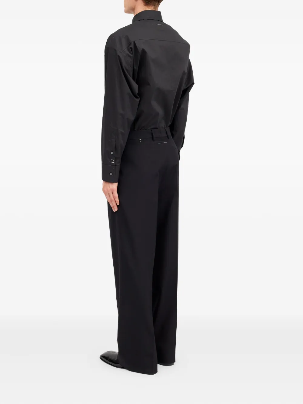 MM6 Maison Margiela Broek met riemlussen Zwart