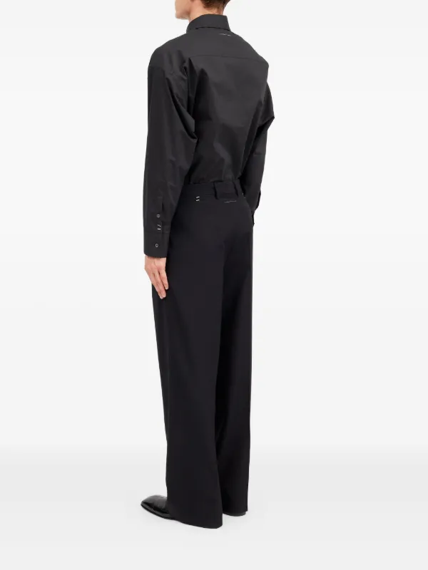 MM6 Maison Margiela ワイドパンツ | ブラック | FARFETCH JP