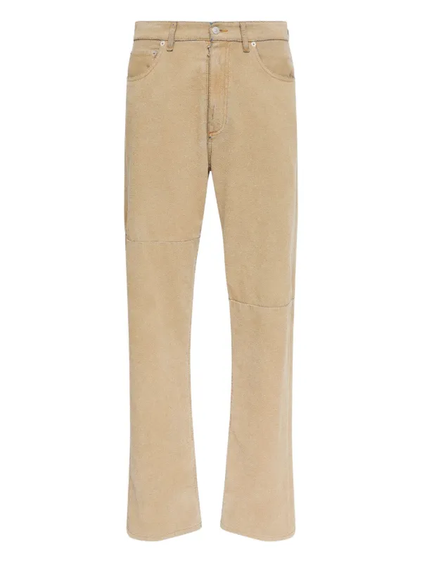 MM6 Maison Margiela Five Pocket Panelled Jeans in Neutrals