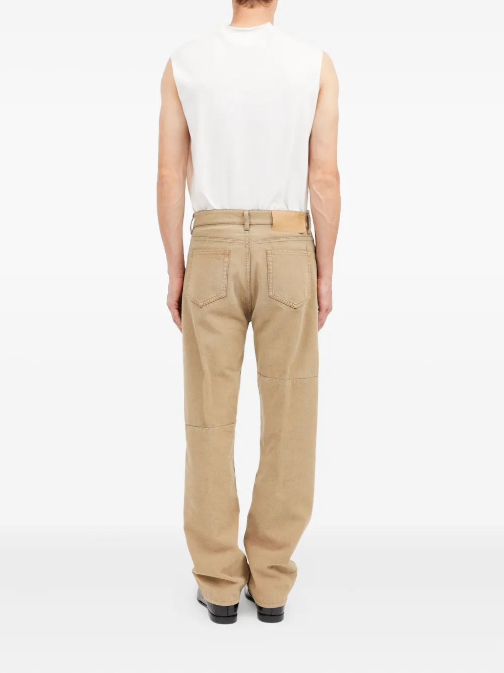 MM6 Maison Margiela Jeans met vijf zakken en vlakken Beige