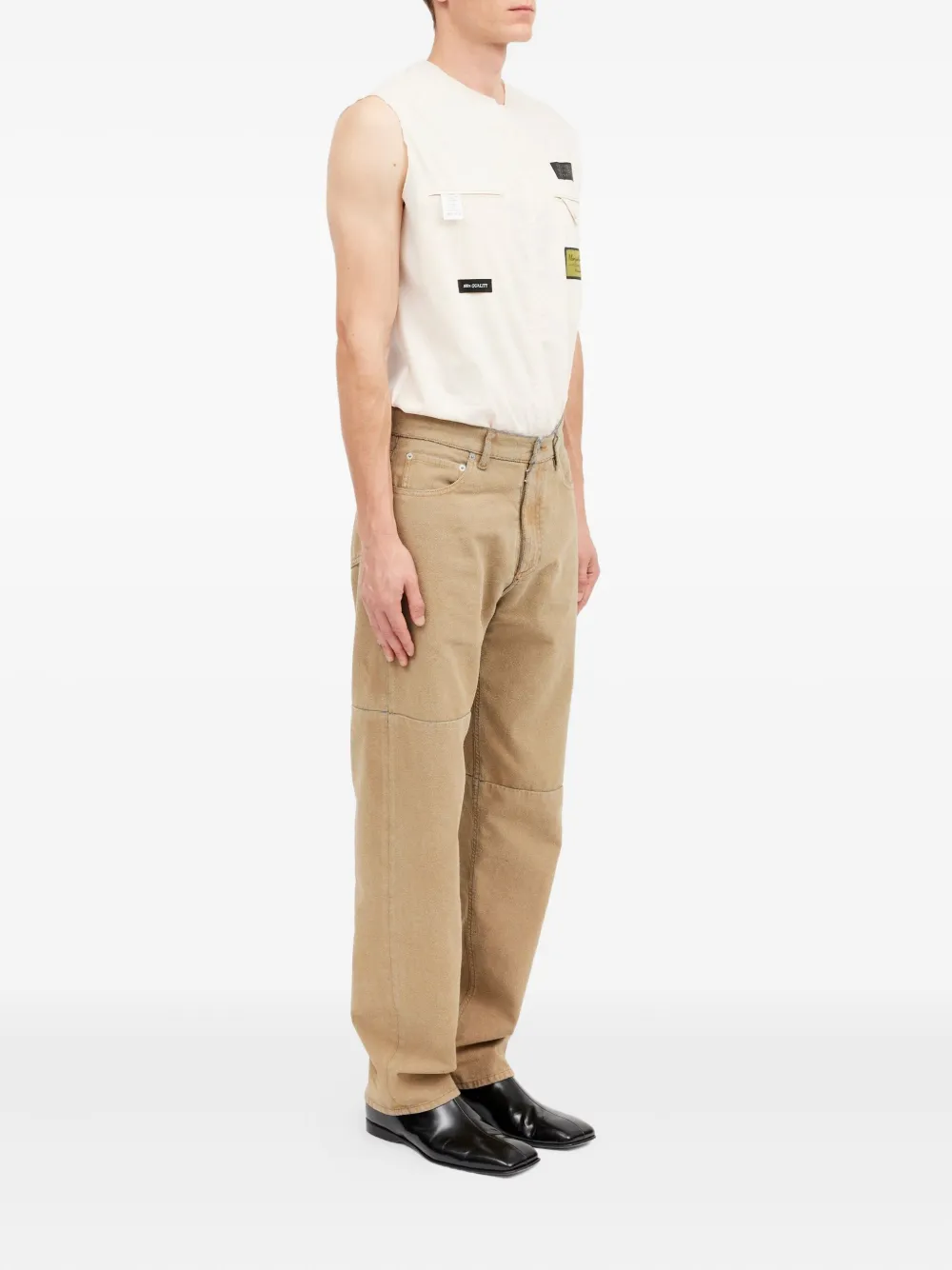 MM6 Maison Margiela Jeans met vijf zakken en vlakken Beige