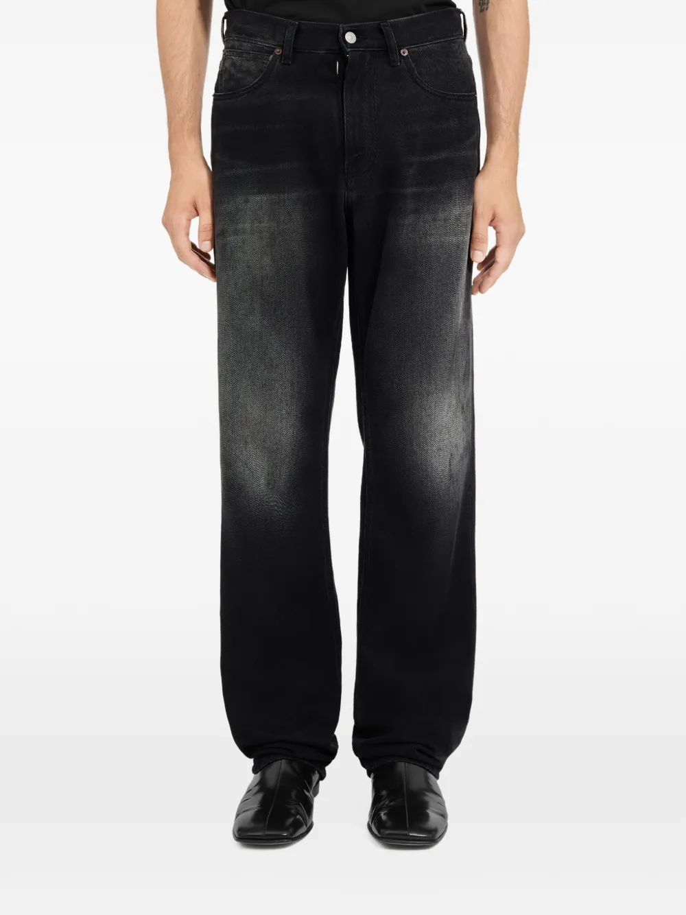 MM6 Maison Margiela Jeans con design a cinque tasche - Nero