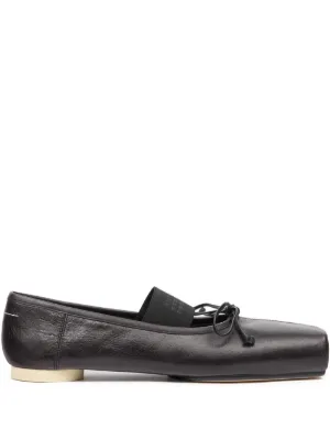 MM6 Maison Margiela Anatomic フラットシューズ | ブラック | FARFETCH JP