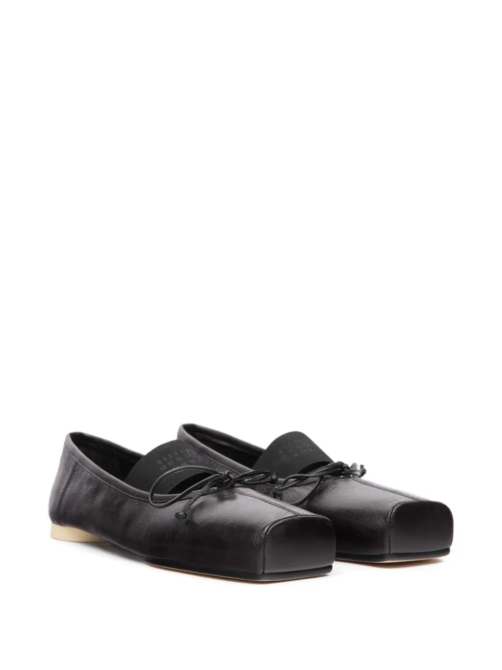 MM6 Maison Margiela Ballerina's met strikdetail - Zwart