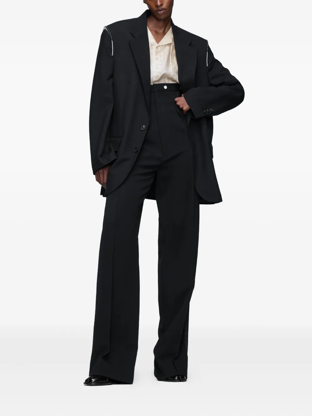 Maison Margiela perforated sleeveless shirt - Beige