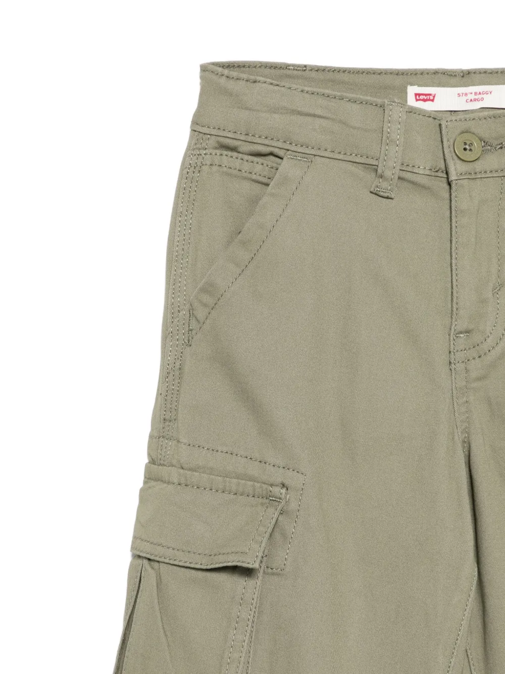 Levi's Logo-tag Trousers In Green