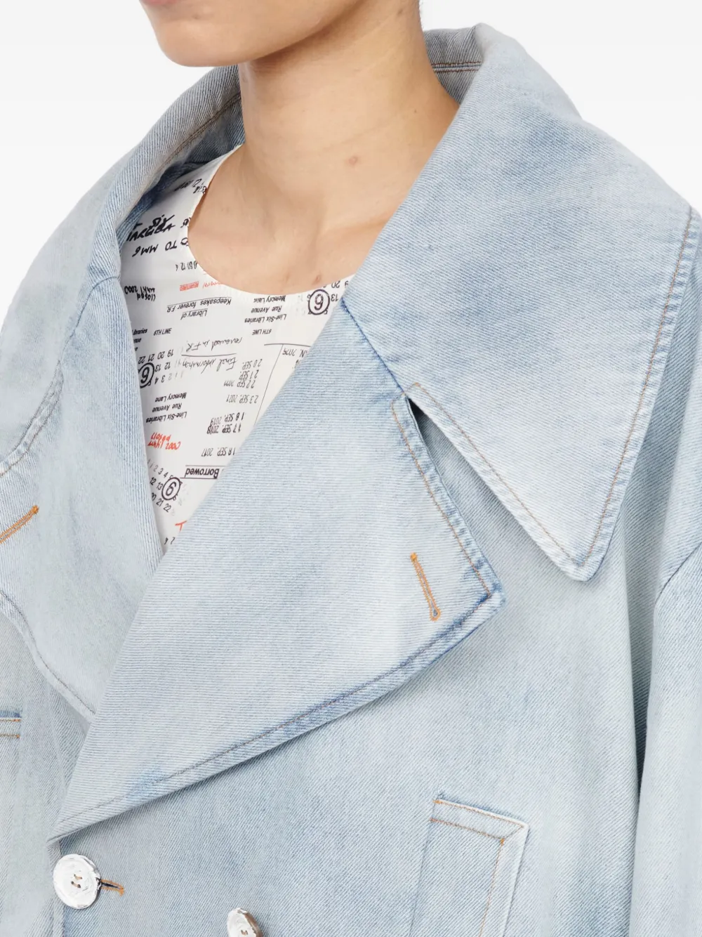 MM6 Maison Margiela Button-up jack Blauw