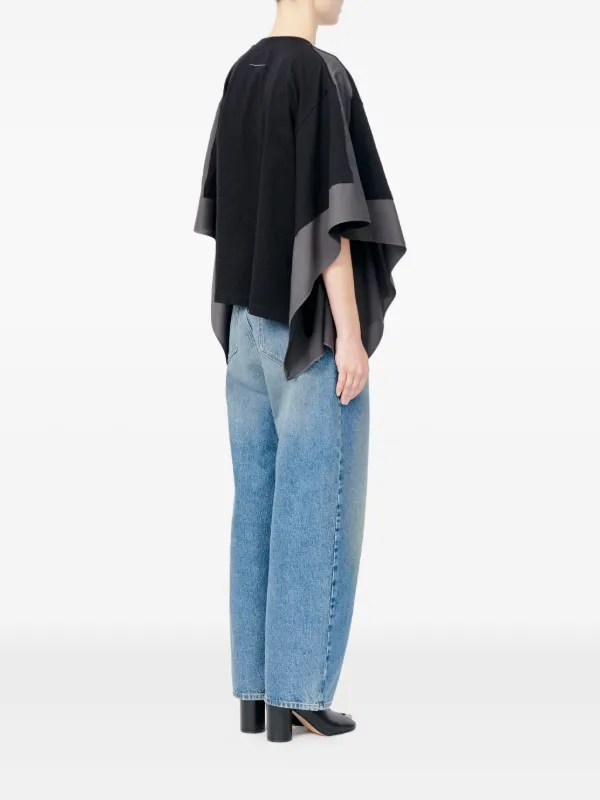 MM6 Maison Margiela ラウンドネック ブラウス | ブラック | FARFETCH JP