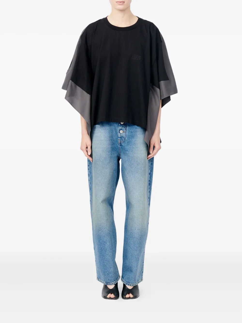 MM6 Maison Margiela Blouse met ronde hals Zwart