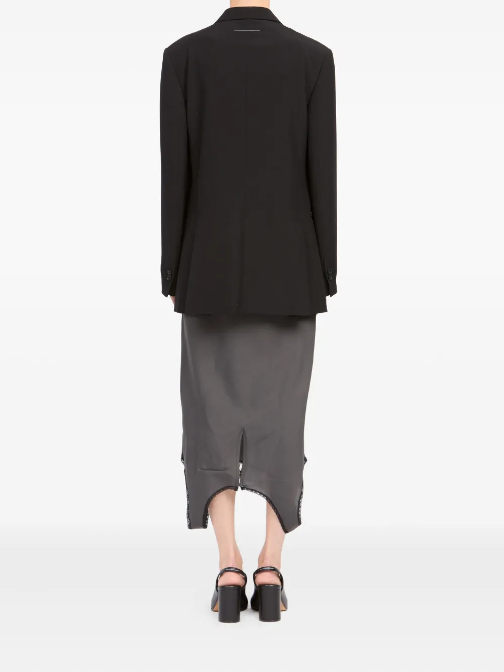 MM6 Maison Margiela Jack met dubbele rij knopen Zwart