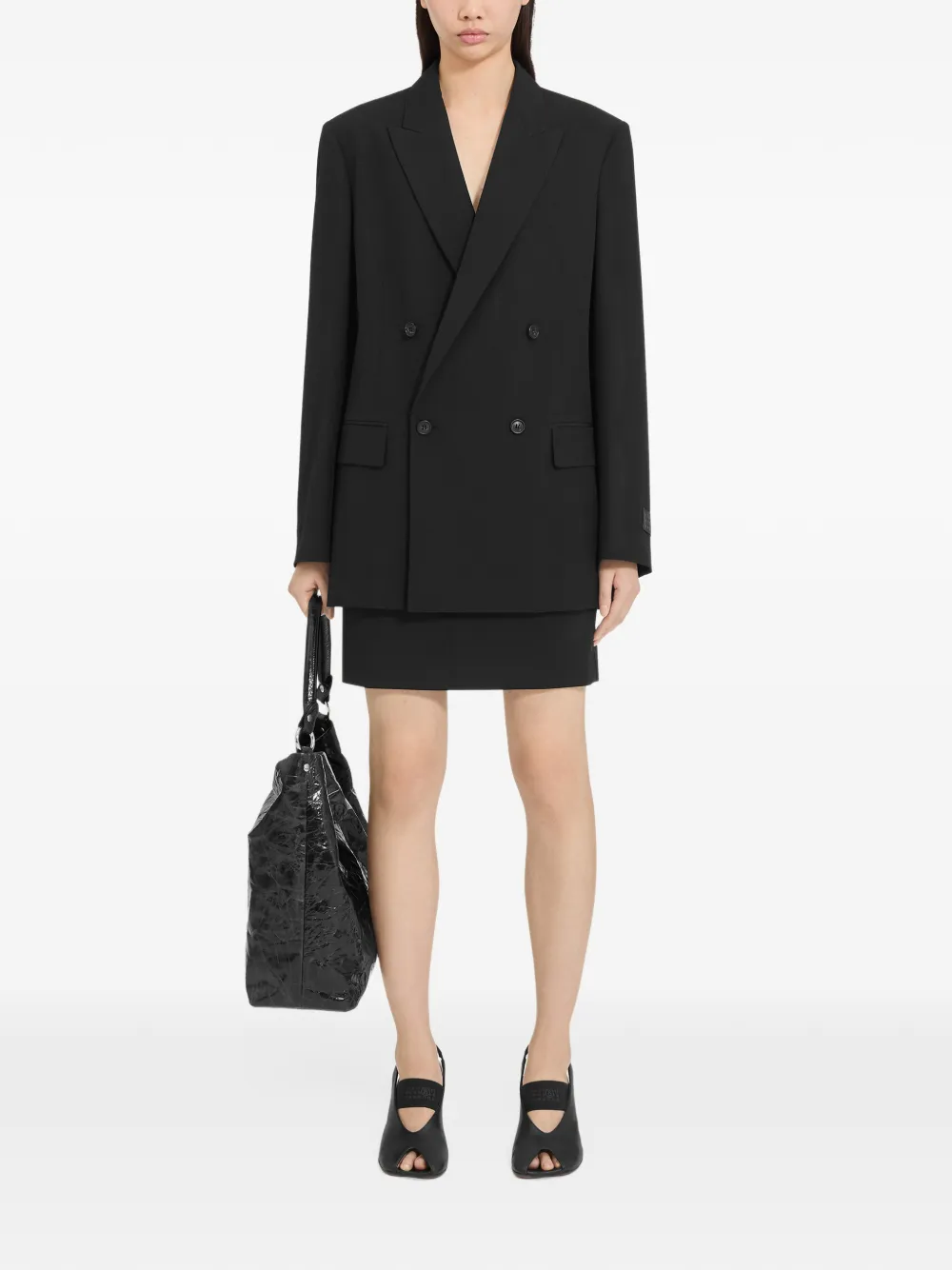 MM6 Maison Margiela Giacca doppiopetto - Nero