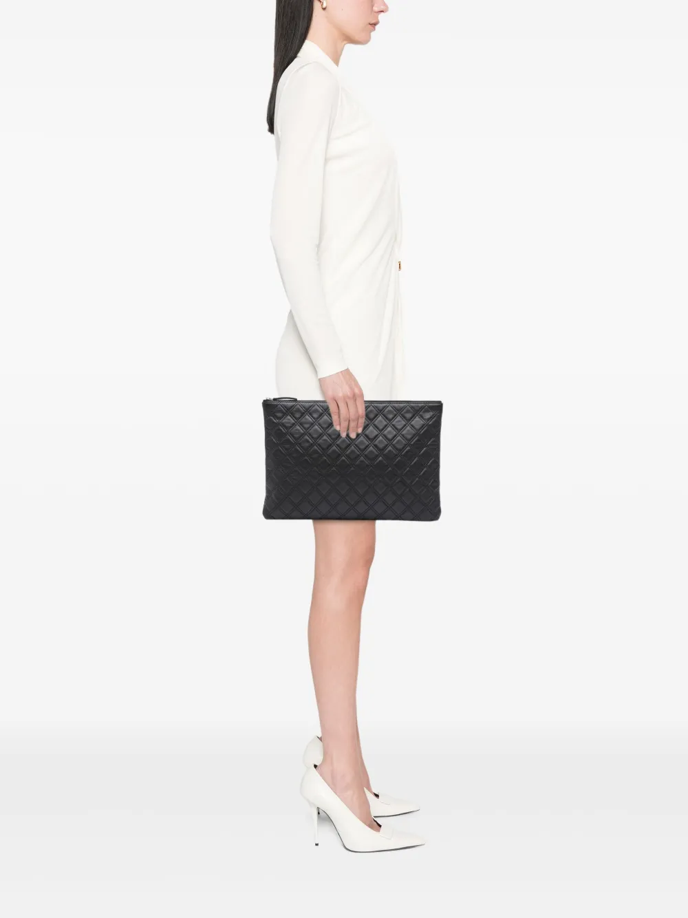 CHANEL Pre-Owned 2014-2015 große O Case Clutch aus gestepptem Lammleder | Pre-owned & Archive | Image 2
