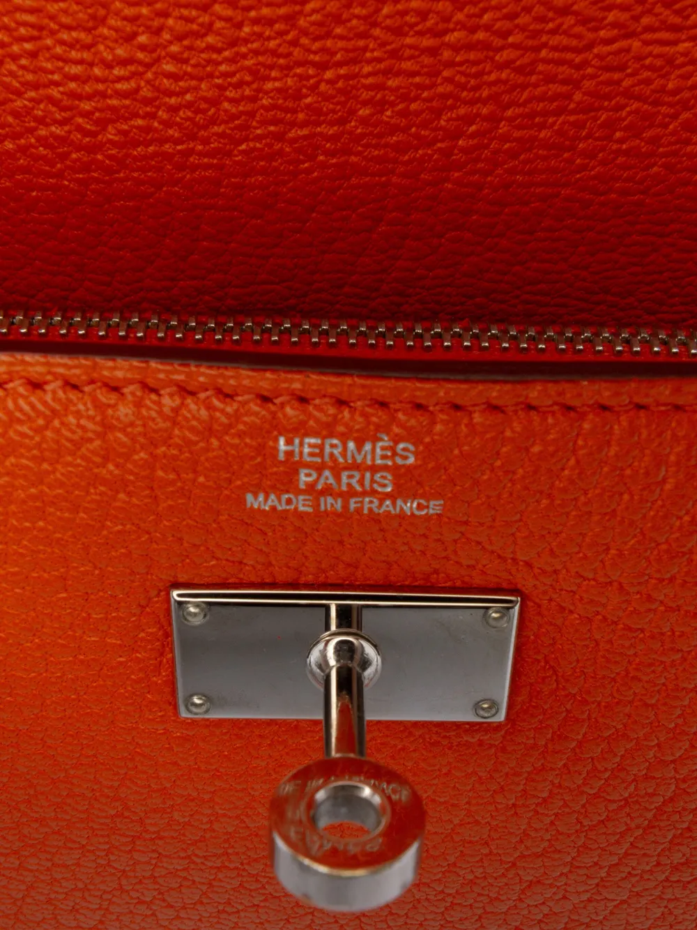 Pre-owned Hermes 2010 Chevre Mysore Kelly Longue Wallet Long Wallets In Orange