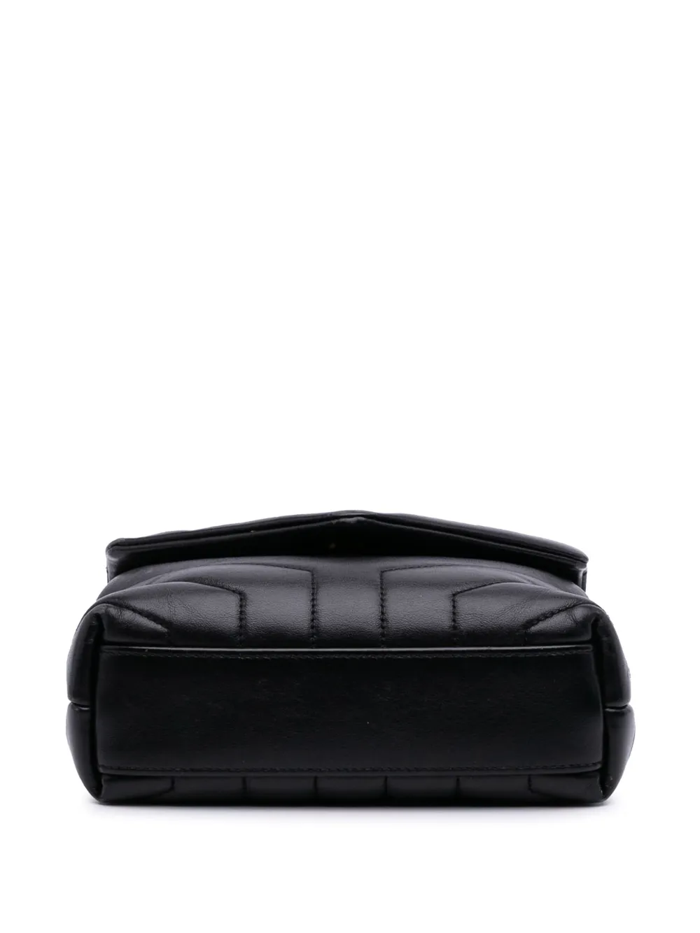 Pre-owned Saint Laurent 2019 Toy Matelasse Leather Monogram Loulou Crossbody Bag In Black
