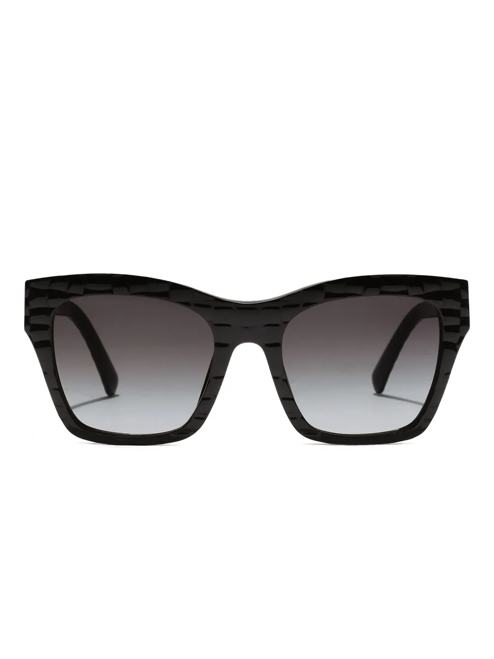 Dolce & Gabbana Eyewear DG Crossed textured square-frame sunglasses - Nero