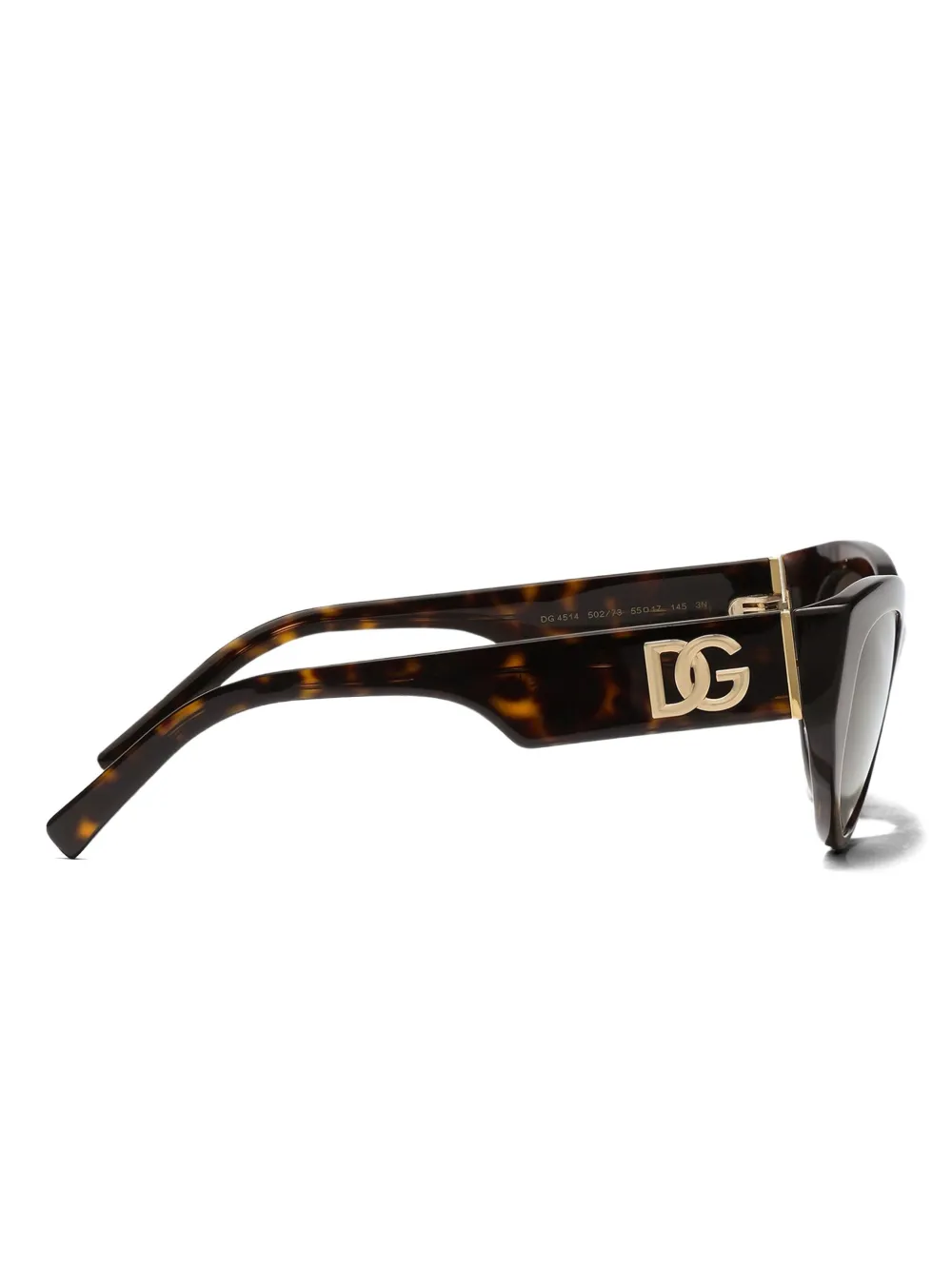 Dolce & Gabbana Dg Crossed Cat-eye-frame Sunglasses In Brown