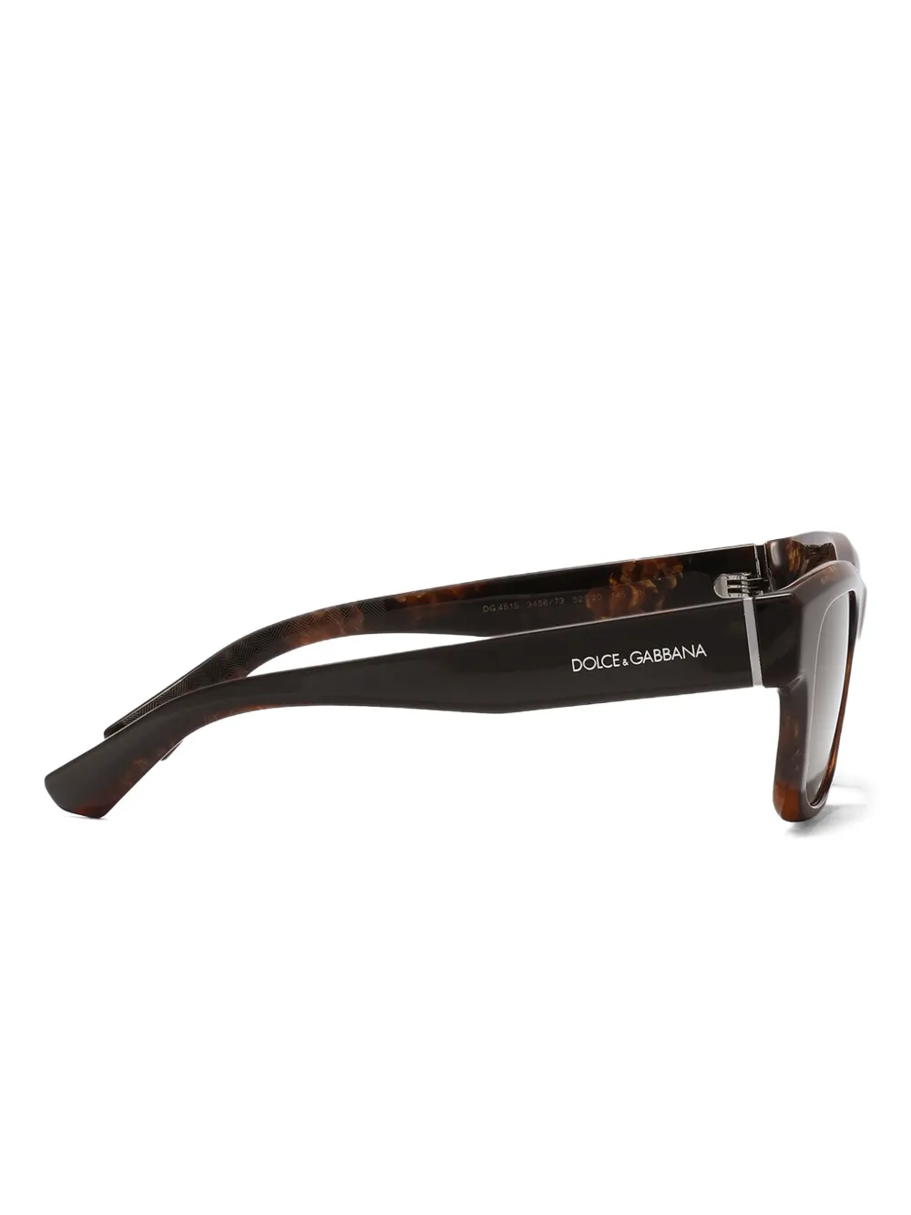 Dolce & Gabbana Eyewear Lusso Sartoriale zonnebril met rechthoekig montuur Bruin