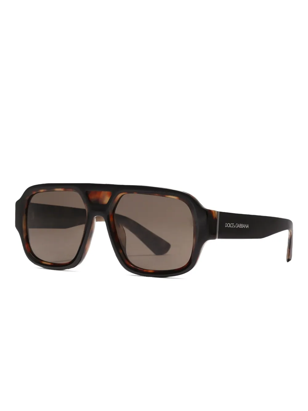 Dolce & Gabbana Eyewear Sartoriale zonnebril met vierkant montuur Bruin