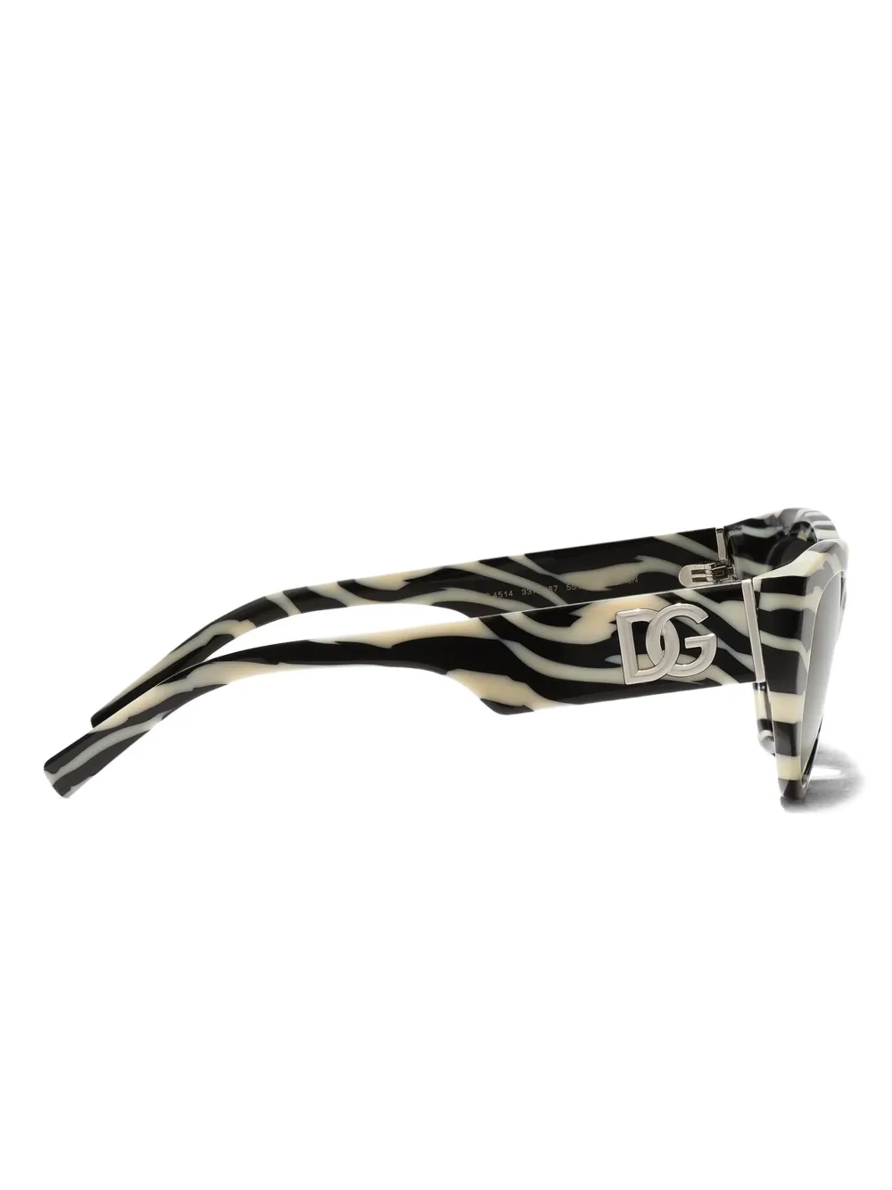 Dolce & Gabbana Dg Geometric-frame Zebra-print Sunglasses In Brown