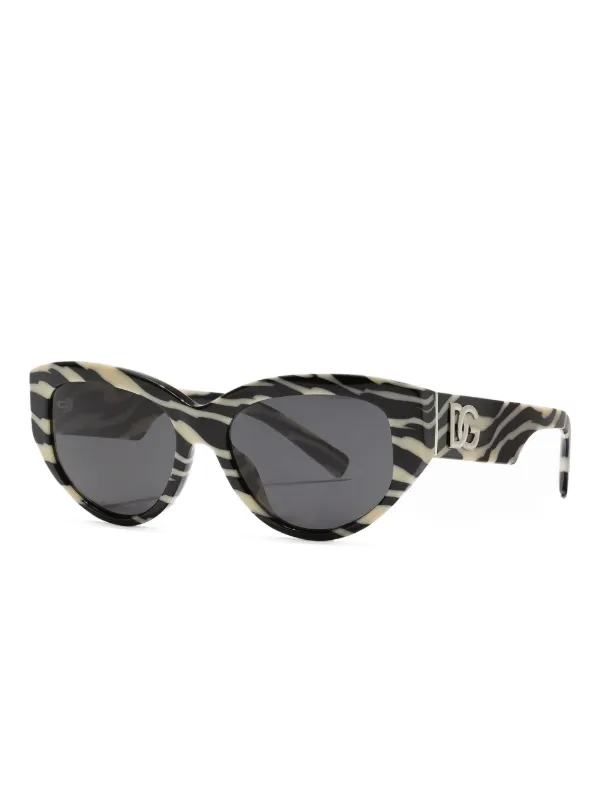 DOLCE&GABBANA DG3172PD メガネ Dolce & Gabbana Eyewear DG geometric-frame zebra-print Sunglasses