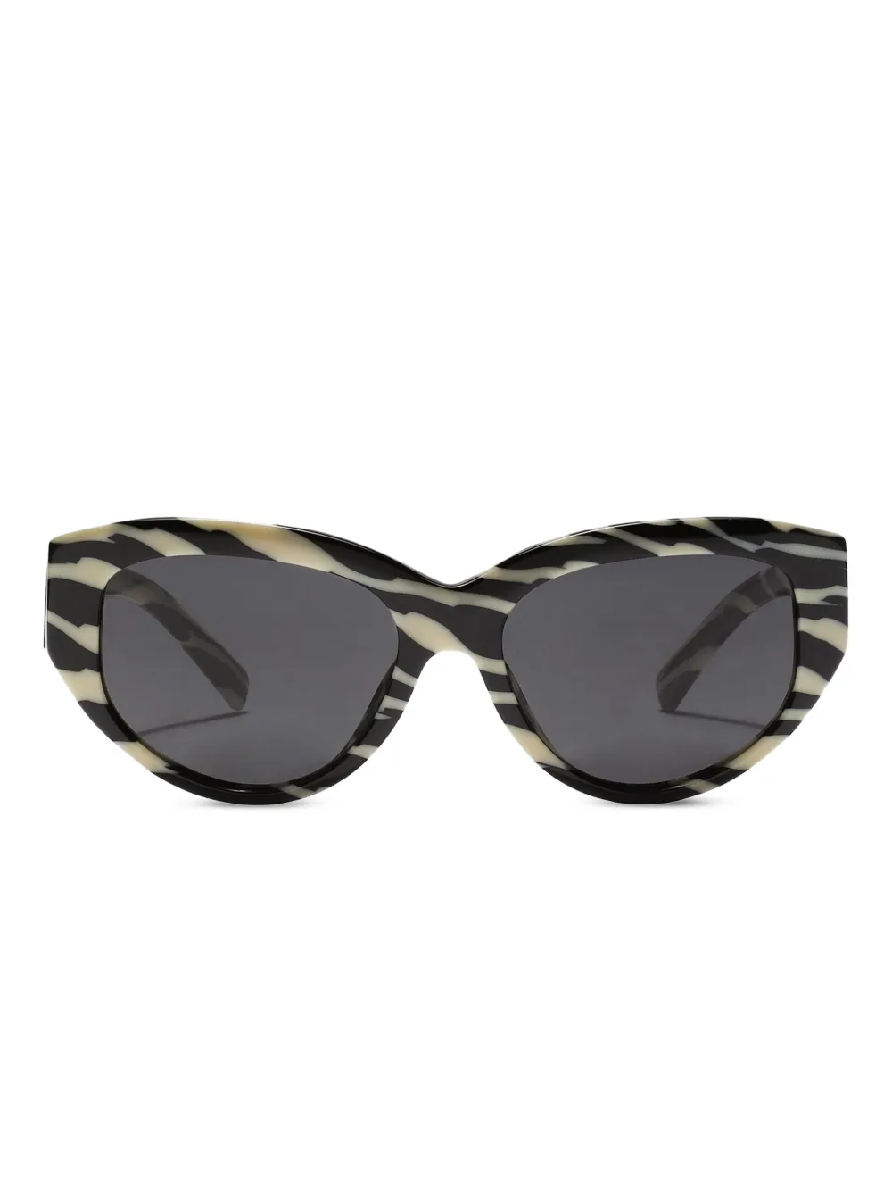 Dolce & Gabbana Eyewear DG geometric-frame zebra-print sunglasses - Nero