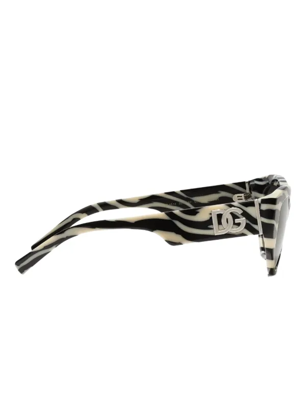 DOLCE&GABBANA DG3172PD メガネ Dolce & Gabbana Eyewear DG geometric-frame zebra-print Sunglasses