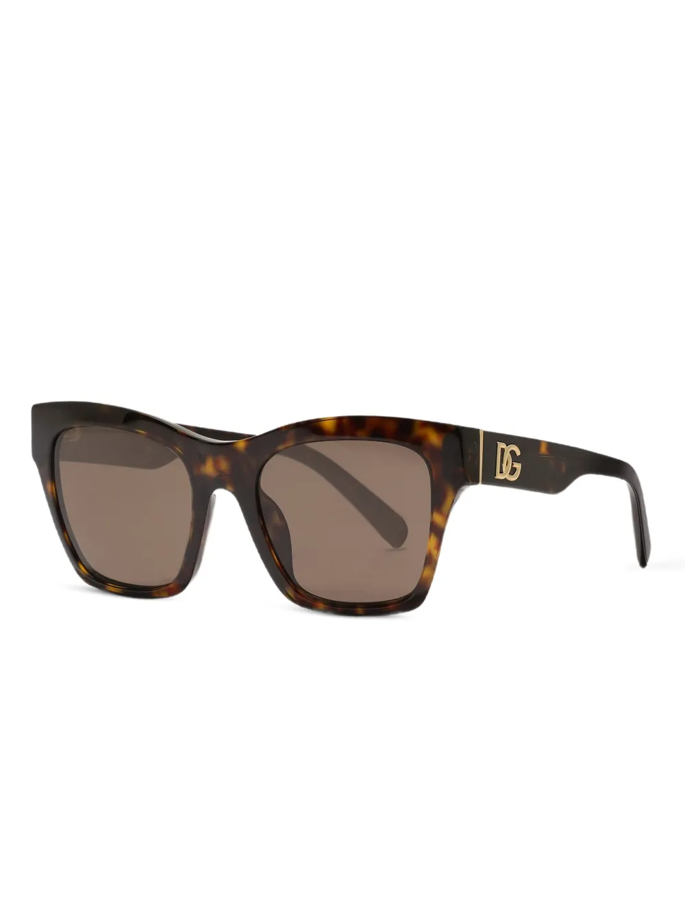 Dolce & Gabbana Eyewear DG Crossed zonnebril met vierkant montuur Bruin