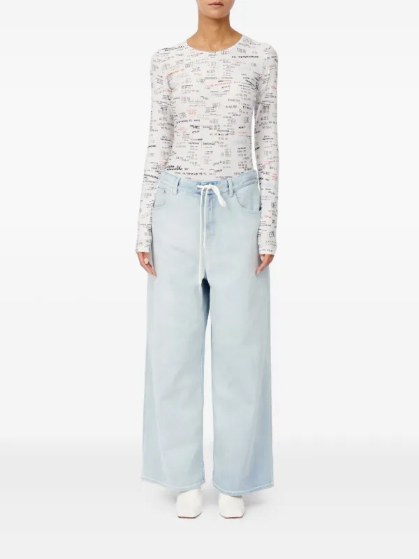 MM6 Maison Margiela ドローストリング パンツ | ブルー | FARFETCH JP