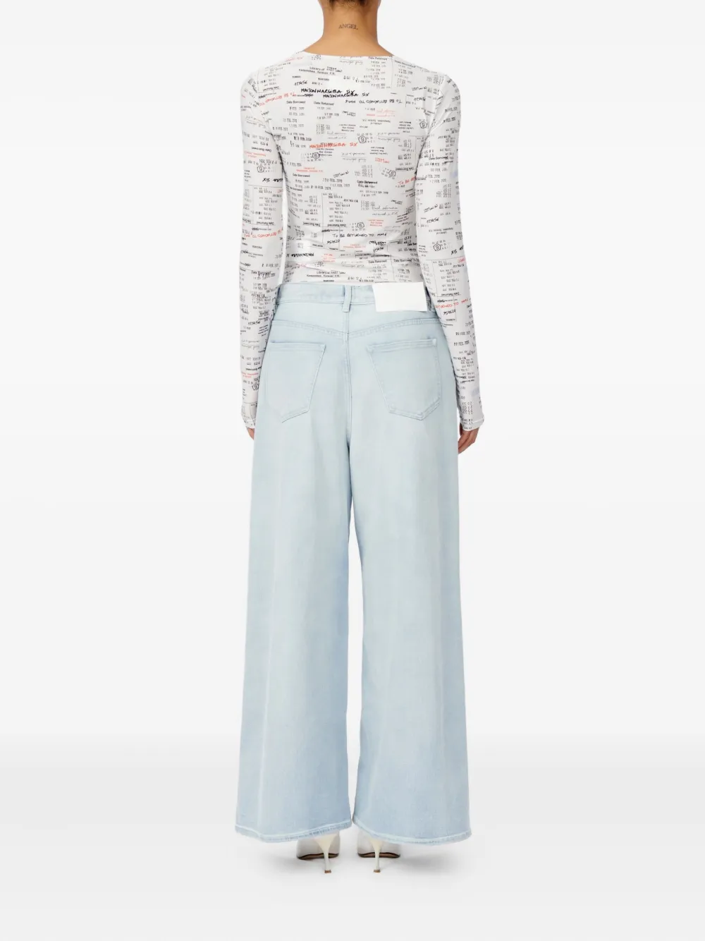 MM6 Maison Margiela Broek met vijf zakken en trekkoord Blauw
