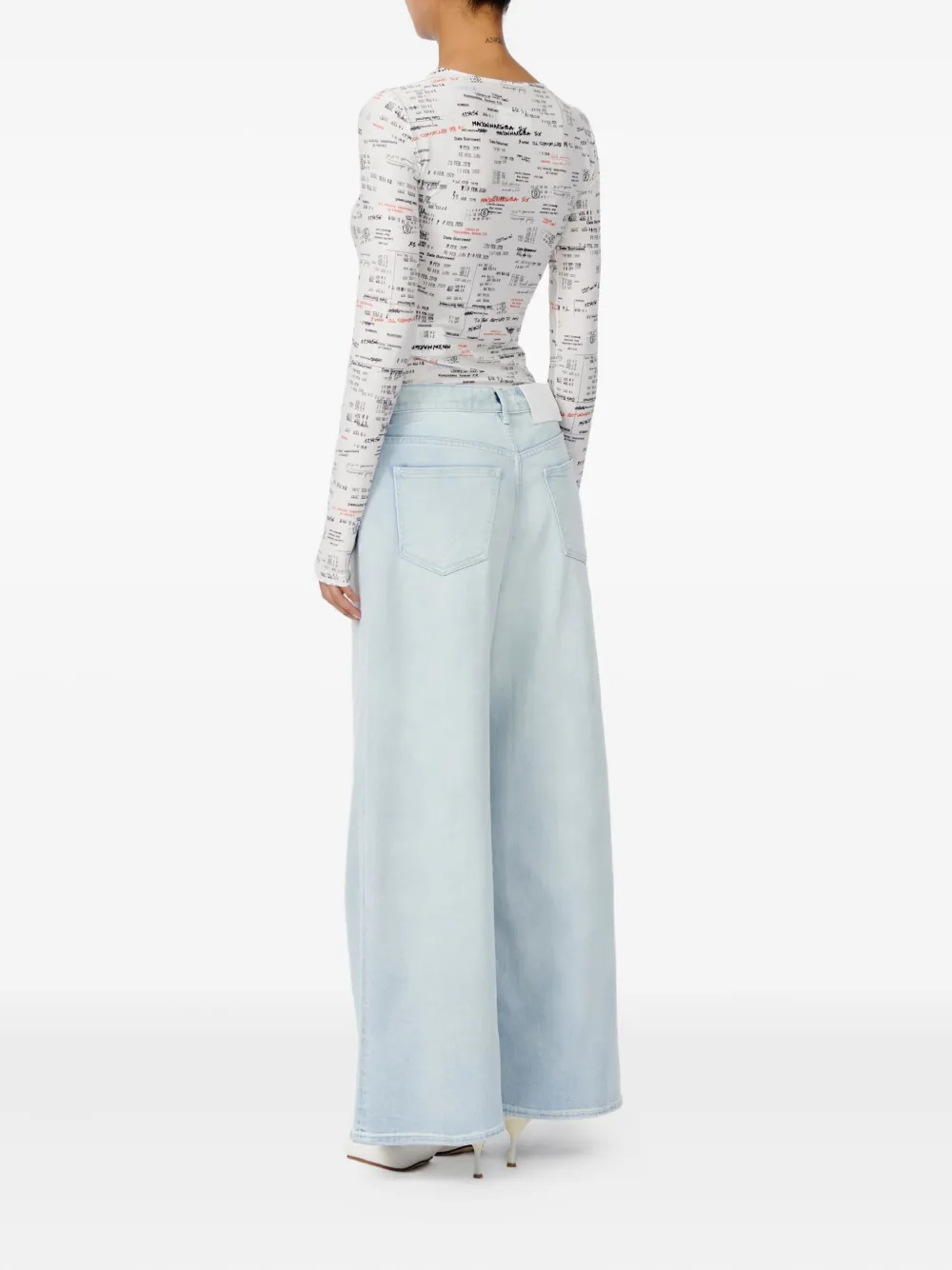 MM6 Maison Margiela Broek met vijf zakken en trekkoord Blauw