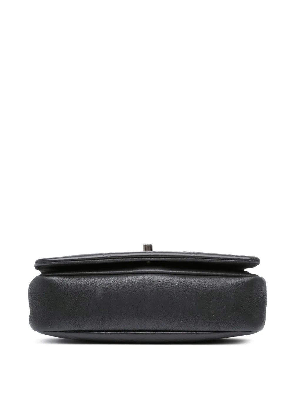 Pre-owned Chanel 2013-2014 Small Diamond Embossed Calfskin New Chic Flap Crossbody Bag In Black