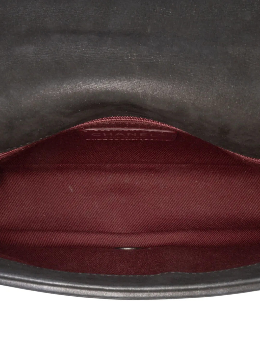 Pre-owned Chanel 2013-2014 Small Diamond Embossed Calfskin New Chic Flap Crossbody Bag In Black