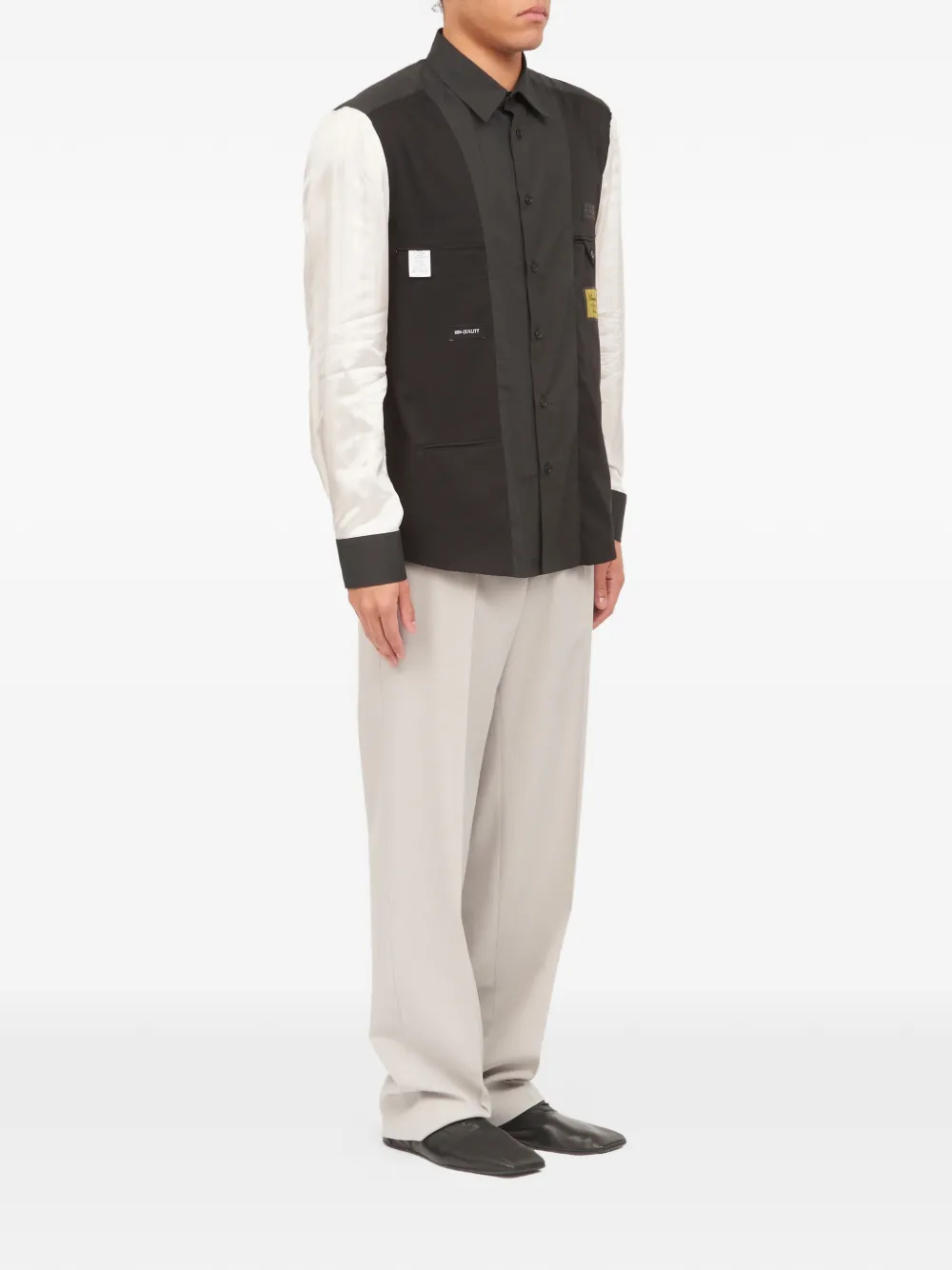  Mm6 Maison Margiela Camicia A Maniche Lunghe - Nero 