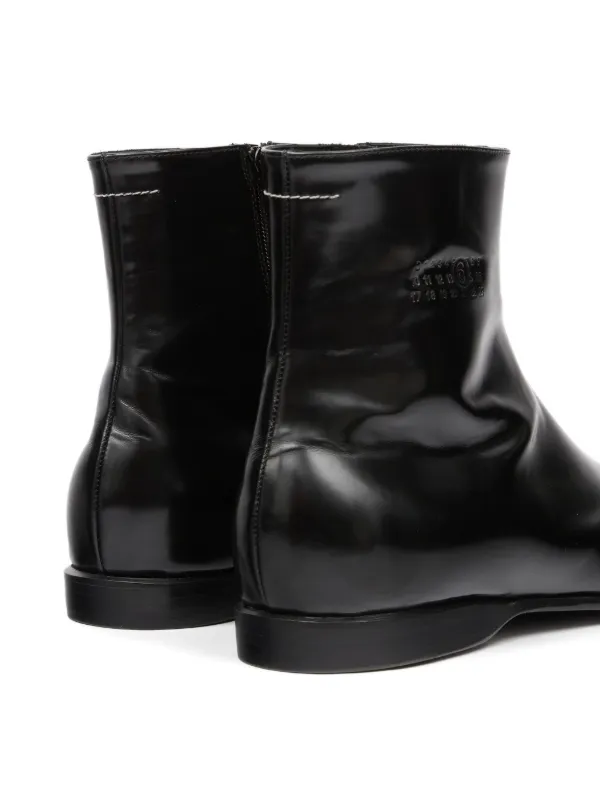 MM6 Maison Margiela square-toe Ankle Boots | Black | FARFETCH