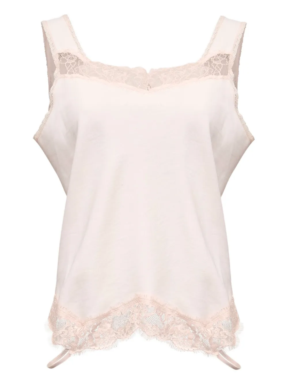 MM6 Maison Margiela Top con finiture in pizzo - Rosa