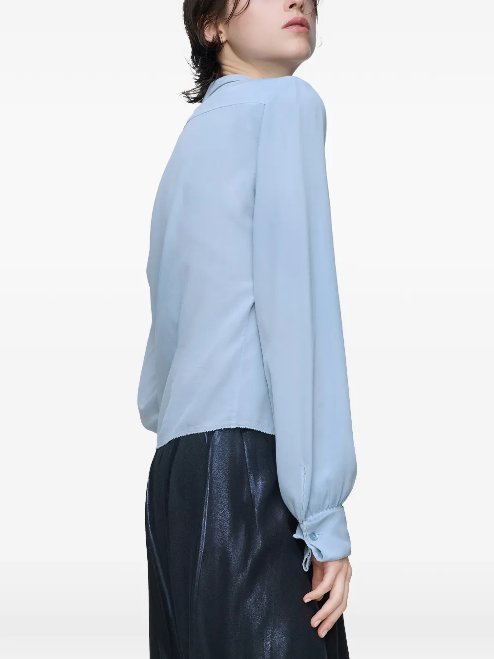 Maison Margiela Blouse met lange mouwen en zak Blauw