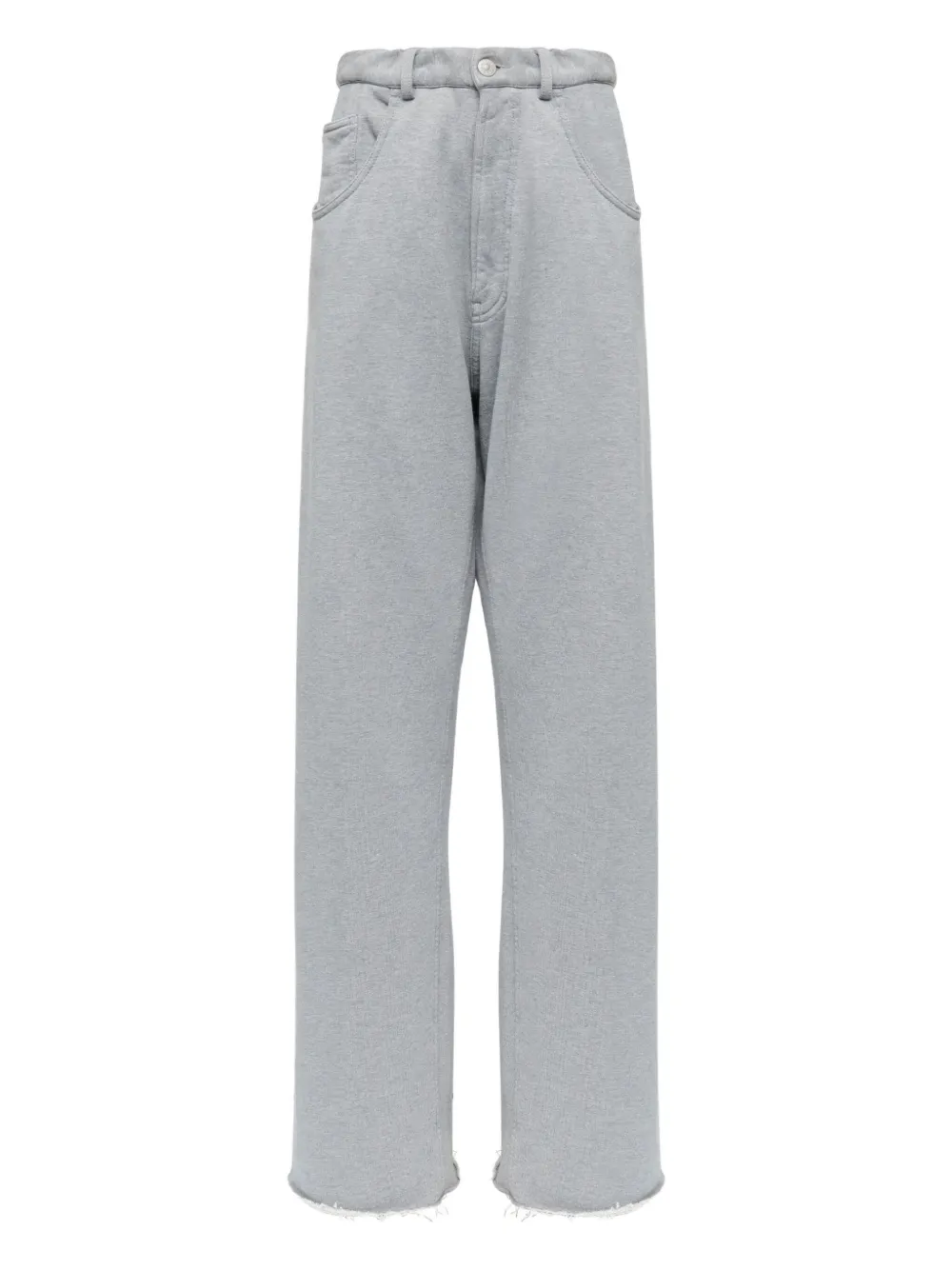 MM6 Maison Margiela Pantaloni con orlo a taglio vivo - Grigio
