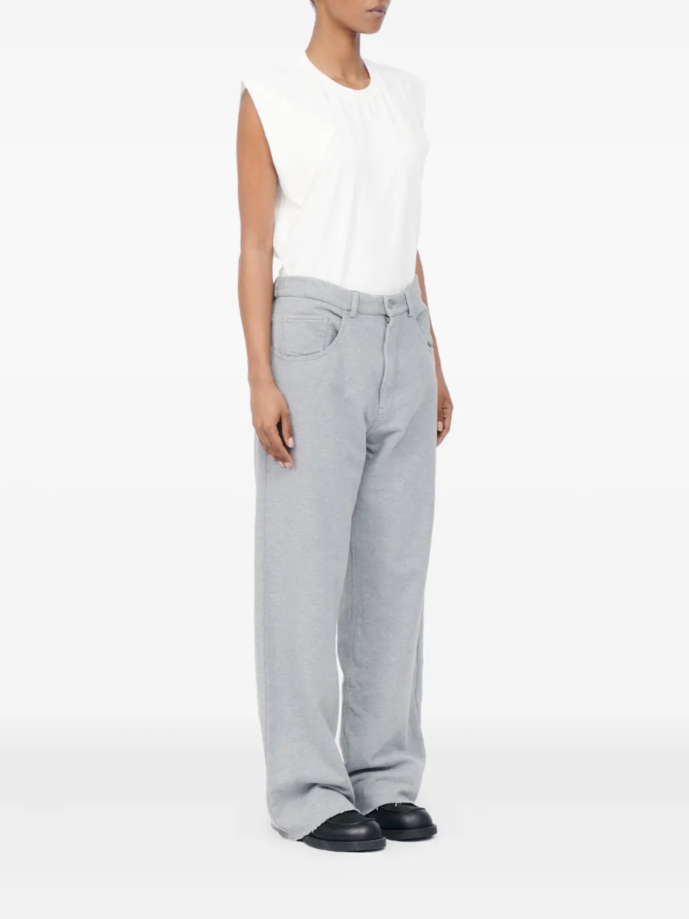 MM6 Maison Margiela Broek met gerafelde afwerking Grijs