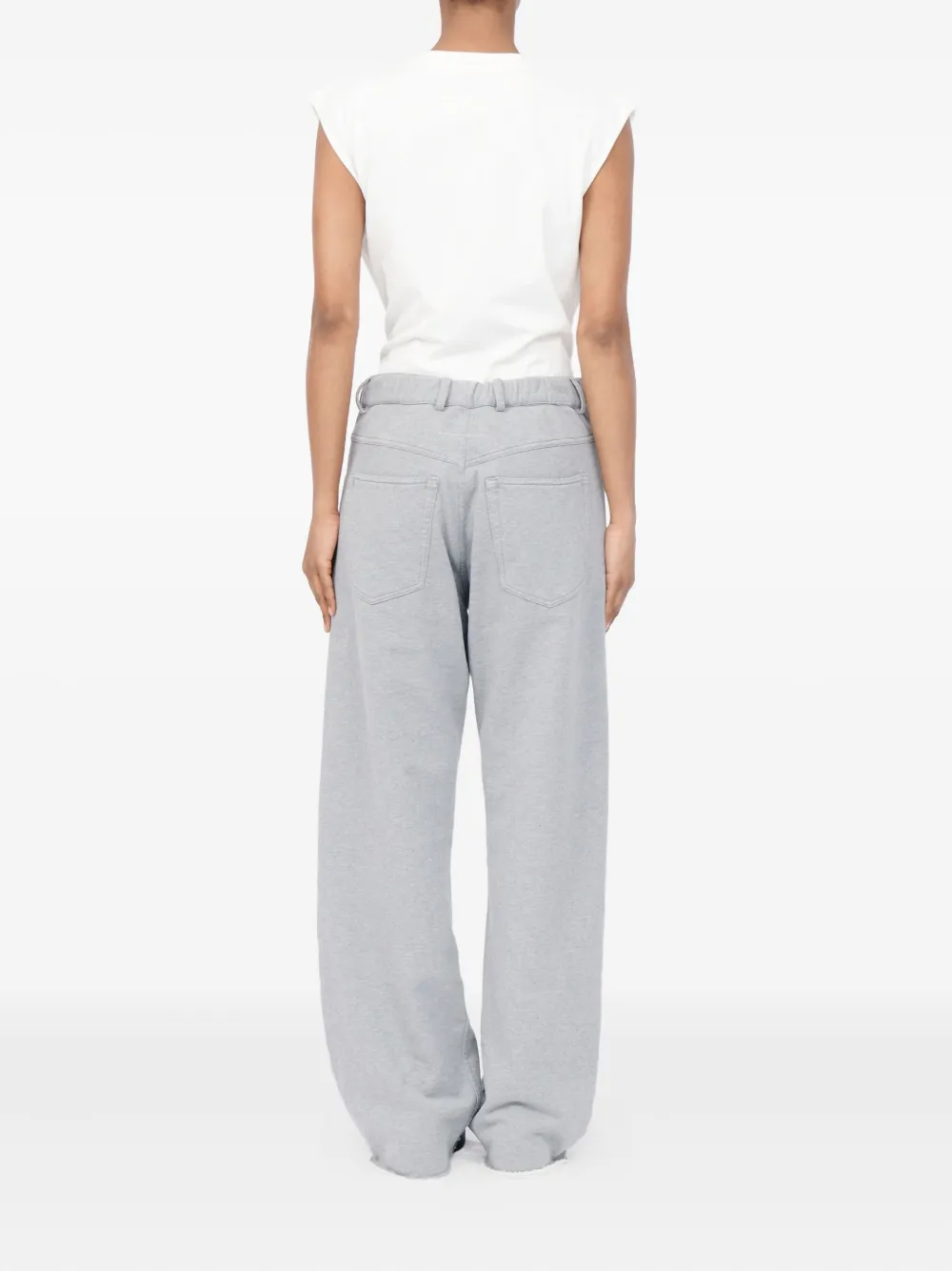 MM6 Maison Margiela Broek met gerafelde afwerking Grijs