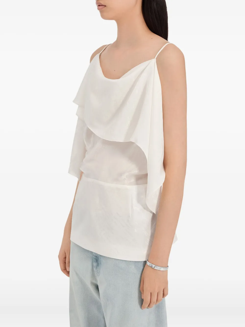MM6 Maison Margiela Top con ruches - Bianco