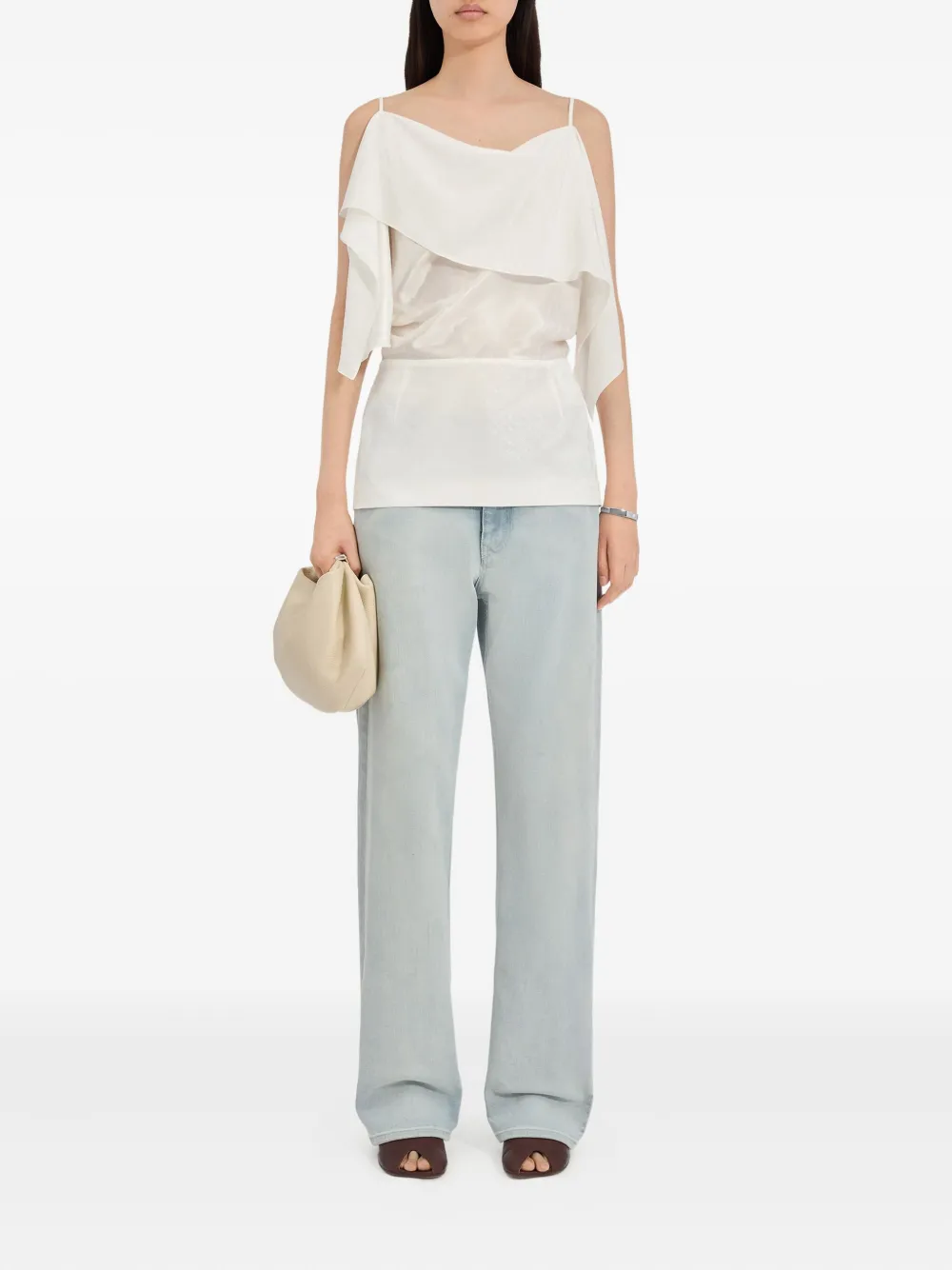 MM6 Maison Margiela Top met ruches Wit