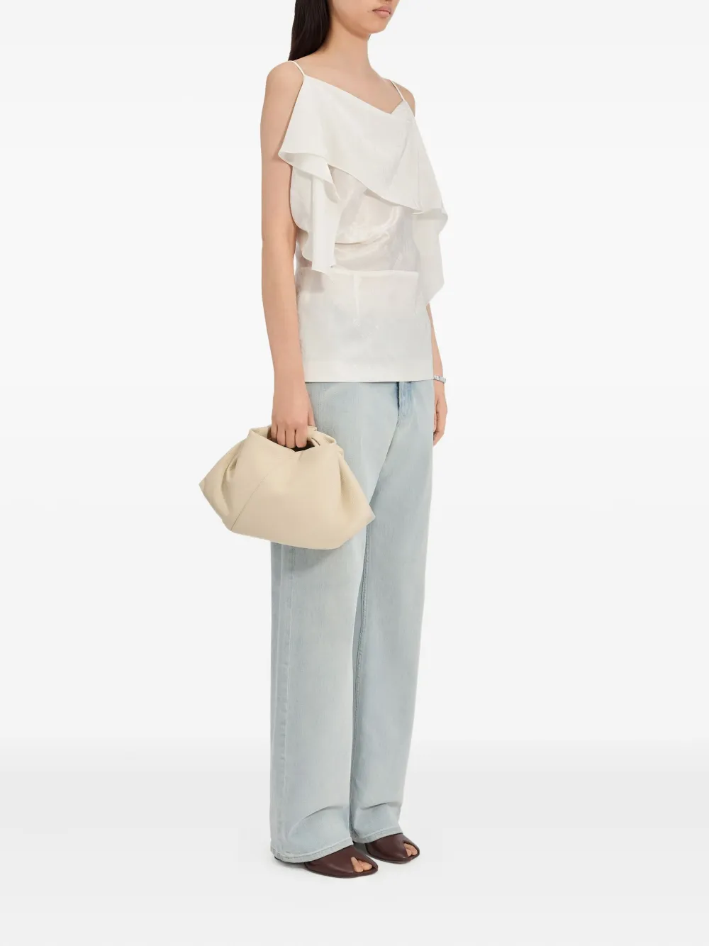 MM6 Maison Margiela Top met ruches Wit