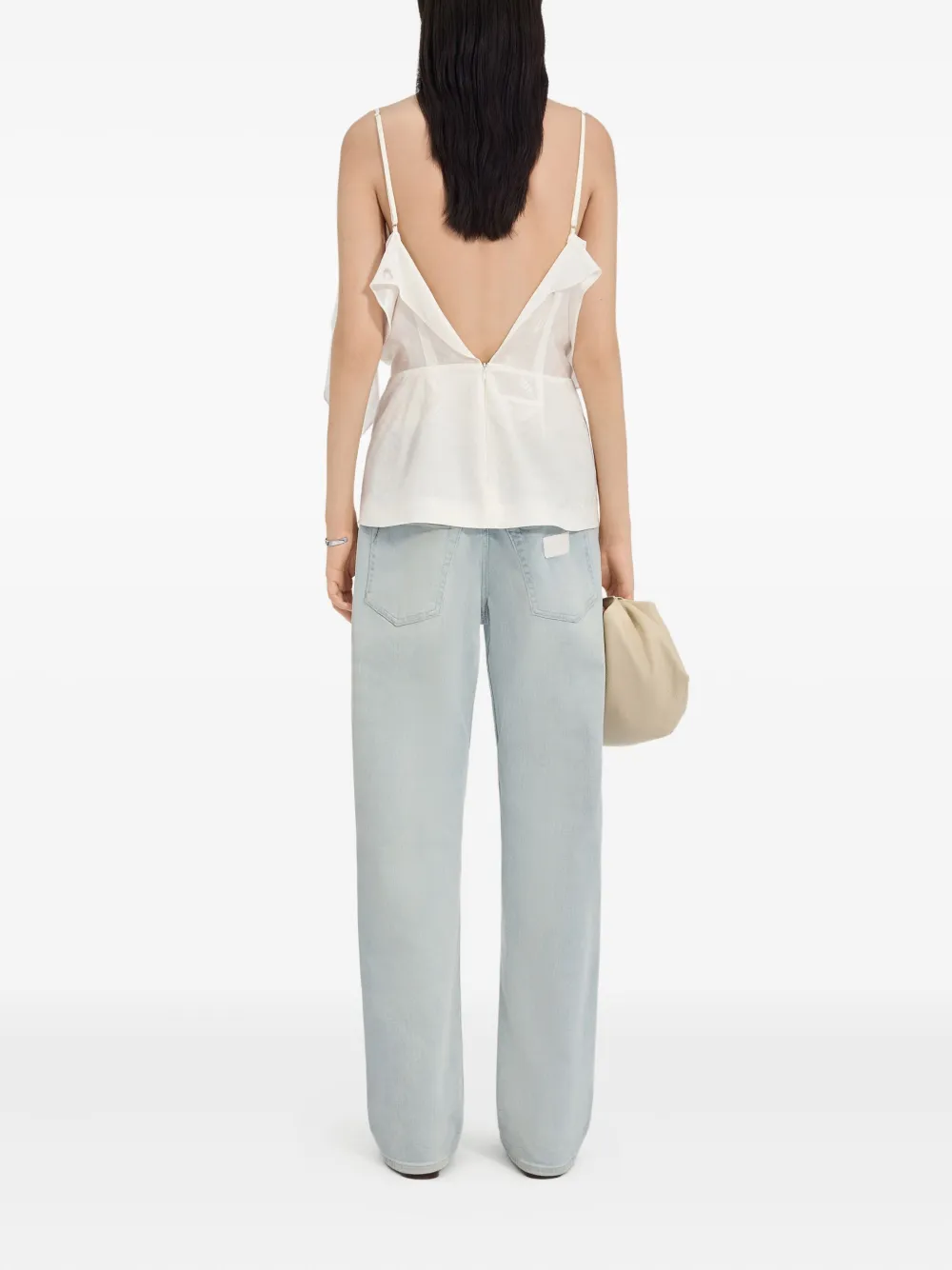 MM6 Maison Margiela Top met ruches Wit